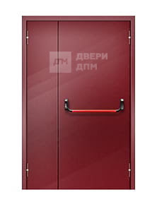 Глухая противопожарная дверь полуторная ДПМ-02 EI-60 с антипаникой
